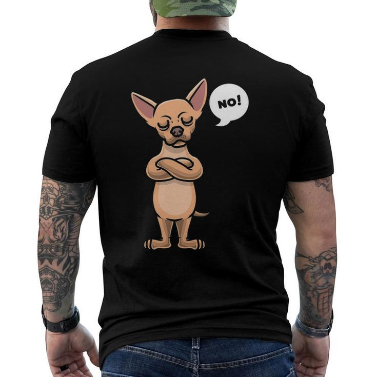 Stubborn Chihuahua Dog Lover Men's Back Print T-shirt