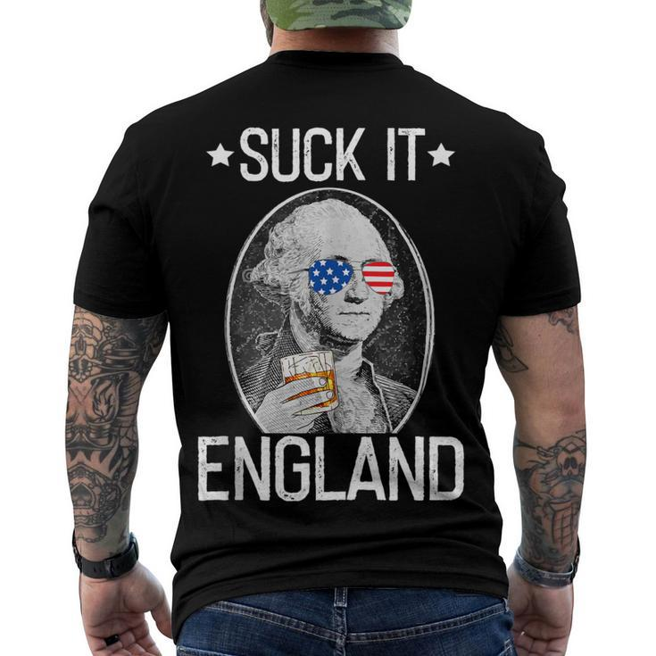 Suck It England 4Th Of July George Washington 1776 Men's T-shirt Back Print