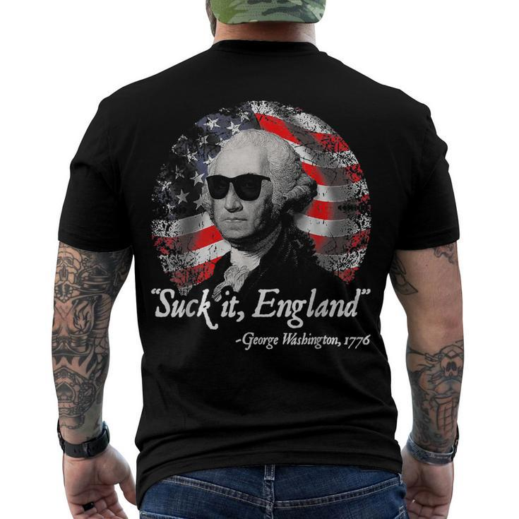 Suck It England 4Th Of July George Washington 1776 Men's T-shirt Back Print