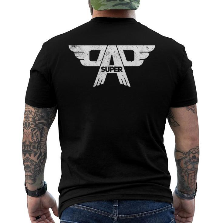 Super Hero Dadfathers Day Son Daughter Men's Back Print T-shirt