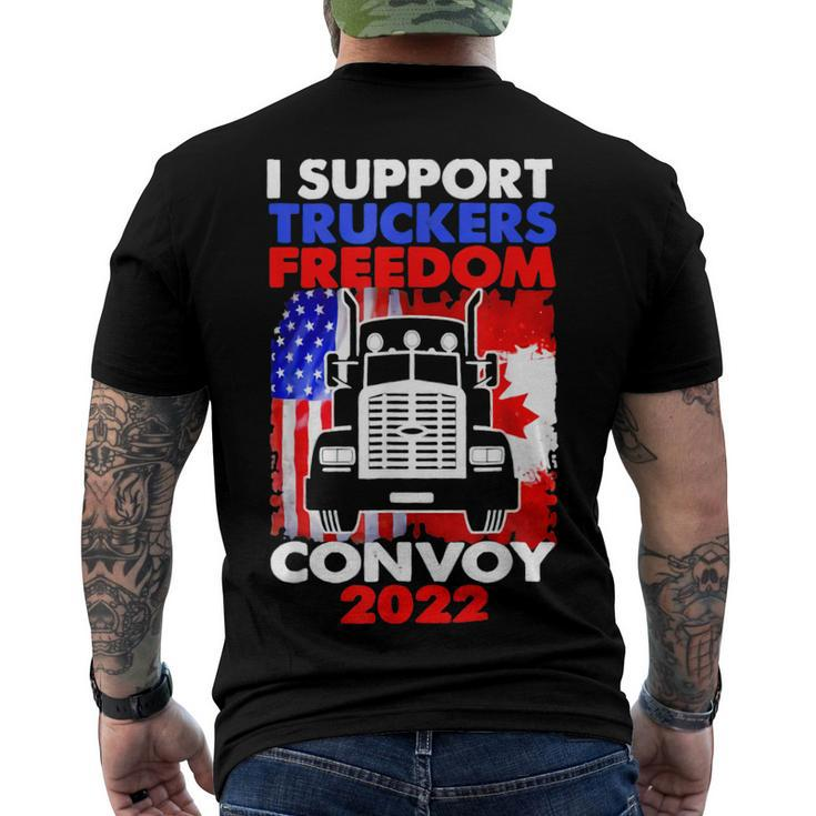 I Support Truckers Freedom Convoy 2022 V3 Men's T-shirt Back Print
