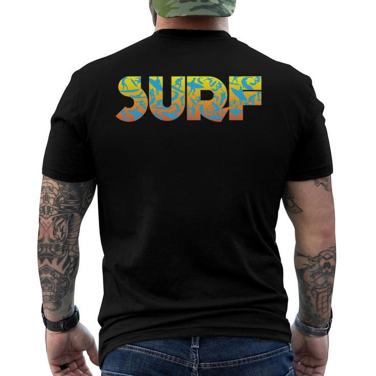 Surfing Surf Surfboard Water Sport Men's Back Print T-shirt