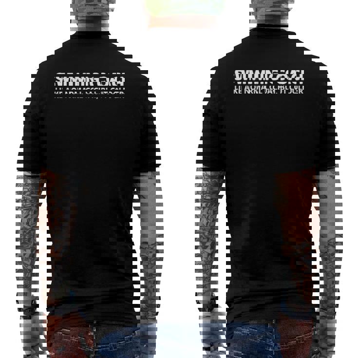 Swimming Coach Swim Coach Men's Back Print T-shirt