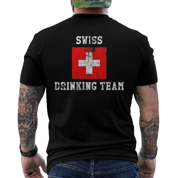Swiss Drinking Team National Pride Men's Back Print T-shirt