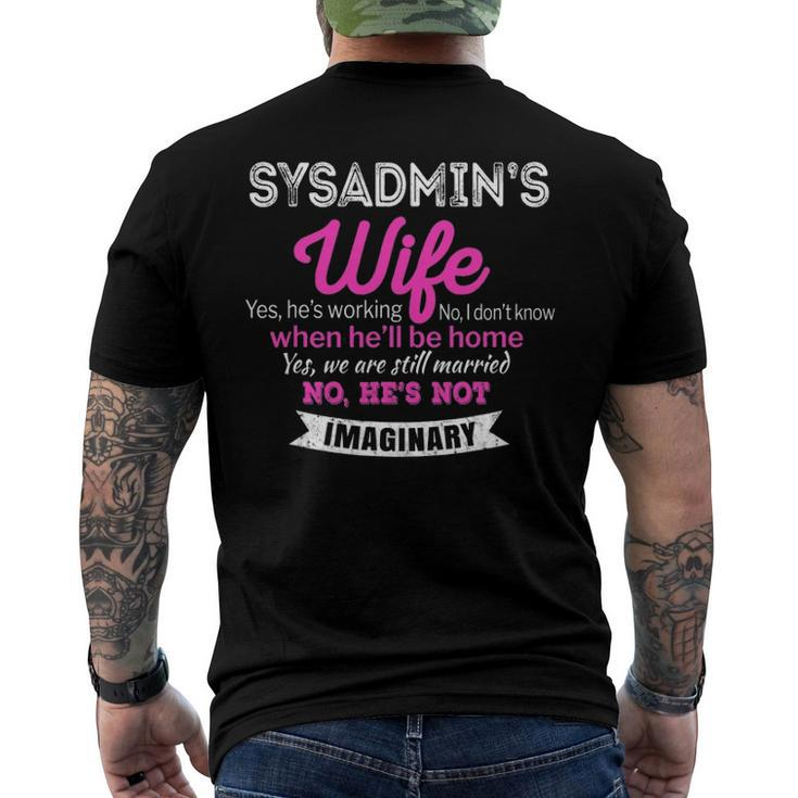Sysadmins Wife Wedding Anniversary Men's Back Print T-shirt