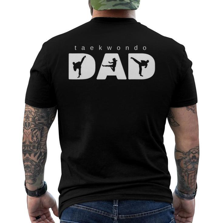 Taekwondo Dad Martial Arts Fathers Day Men's Back Print T-shirt