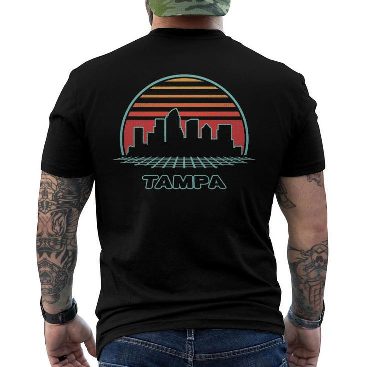 Tampa City Skyline Retro Vintage 80S Style Men's Back Print T-shirt