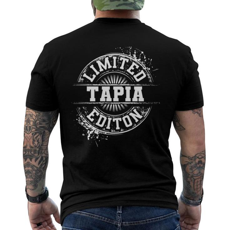 Tapia Surname Family Tree Birthday Reunion Idea Men's Back Print T-shirt