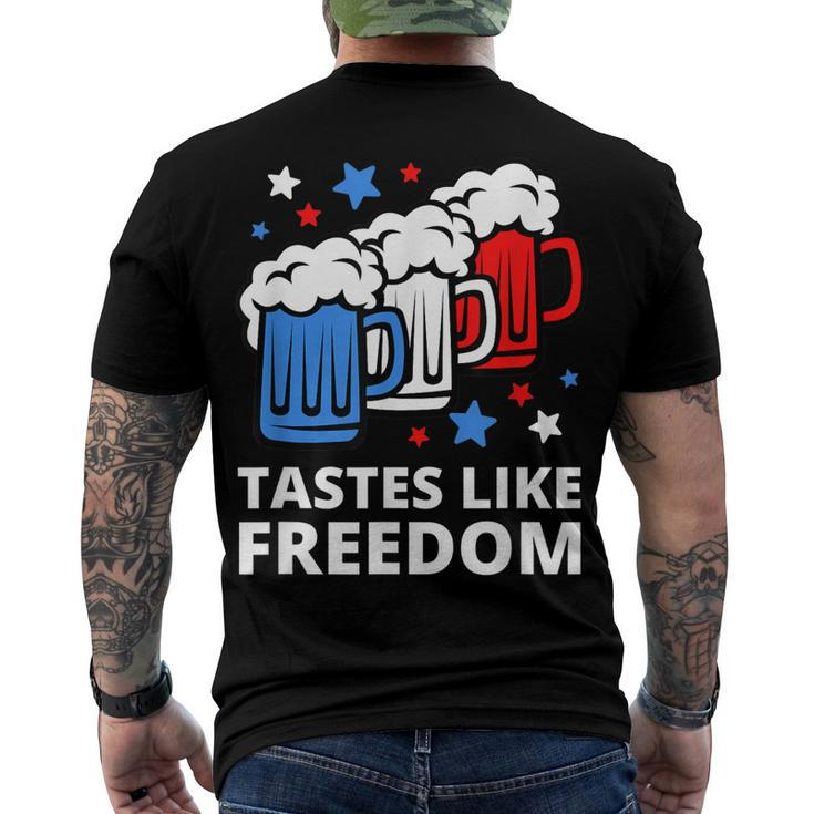 Tastes Like Freedom 4Th Of July Beer Quote Men's T-shirt Back Print