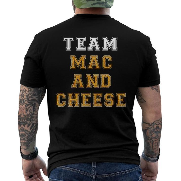 Team Mac And Cheese Lover Favorite Food Humor Saying Men's Back Print T-shirt