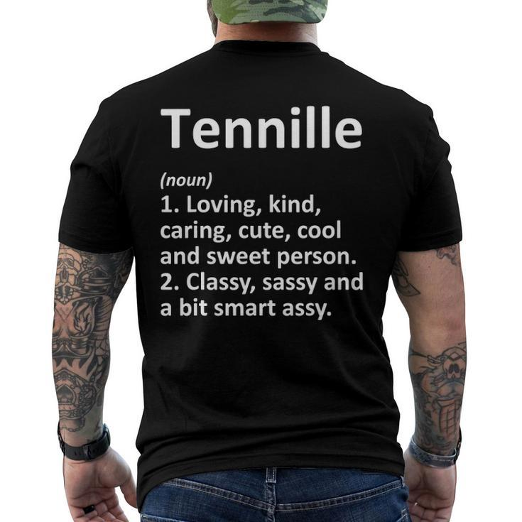 Tennille Definition Personalized Name Men's Back Print T-shirt