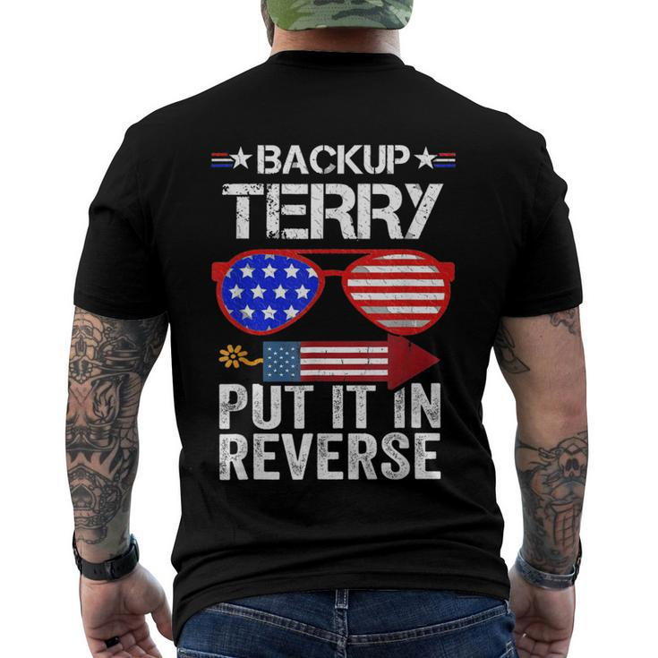 Back It Up Terry American Flag Usa 4Th Of July Sunglasses Men's T-shirt Back Print