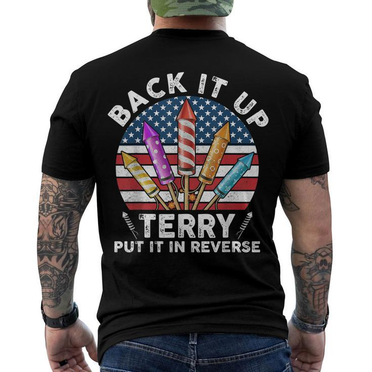 Back Up Terry Put It In Reverse 4Th Of July Vintage Men's T-shirt Back Print