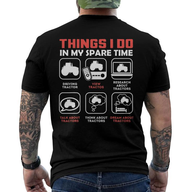 Things I Do In My Spare Time - Tractor Men's Back Print T-shirt