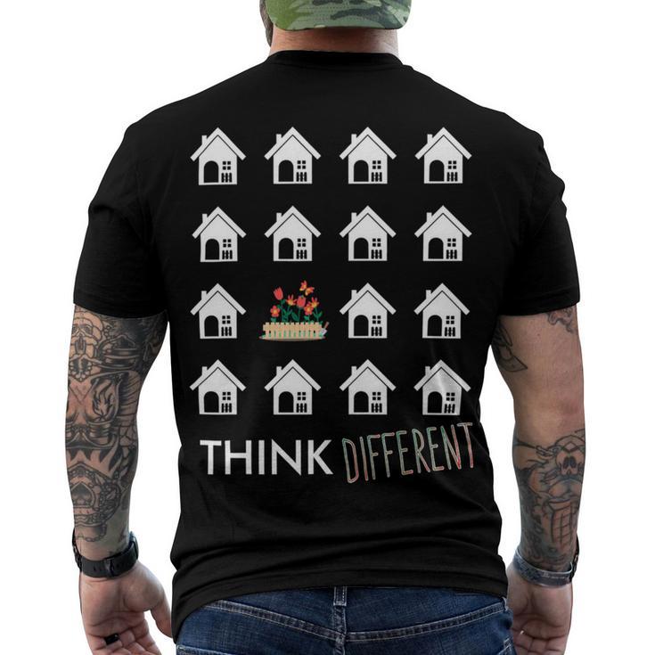 Think Different Build Gardens Not 559 Shirt Men's Crewneck Short Sleeve Back Print T-shirt