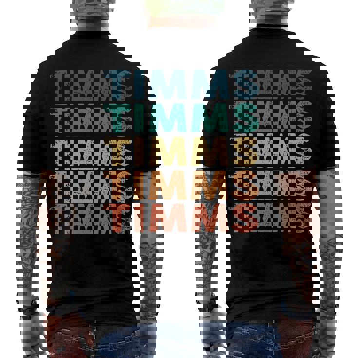 Timms Name Shirt Timms Family Name Men's Crewneck Short Sleeve Back Print T-shirt