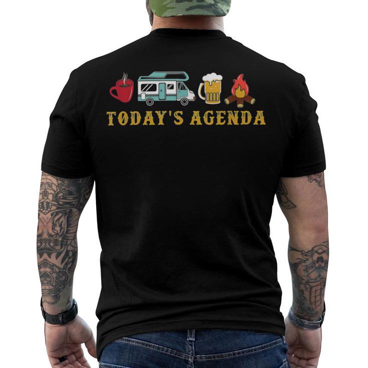 Today’S Agenda Camping Men's Crewneck Short Sleeve Back Print T-shirt