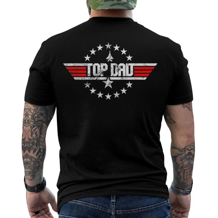 Top Dad Father 80S Fathers Day Men's T-shirt Back Print