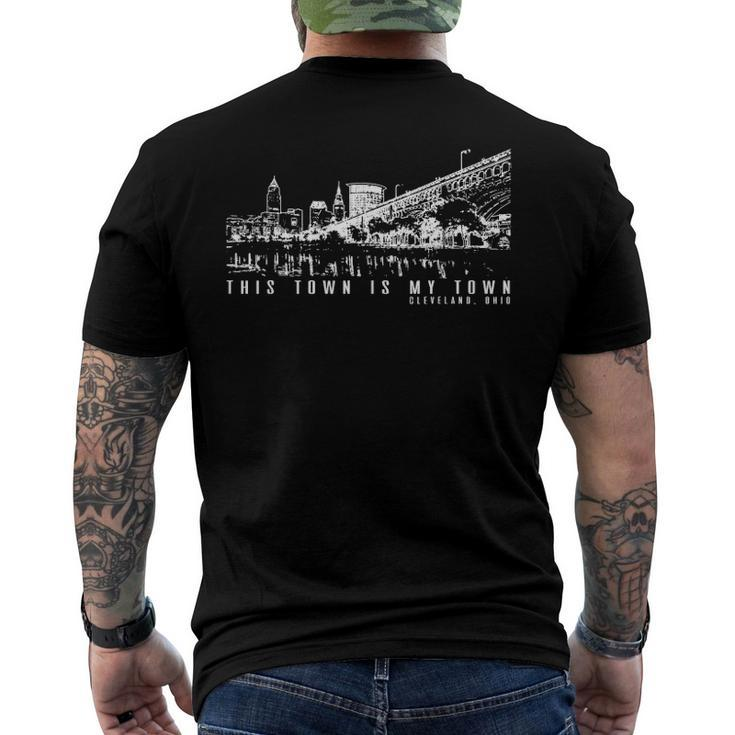 This Town Is My Town Cleveland Skyline Men's Back Print T-shirt