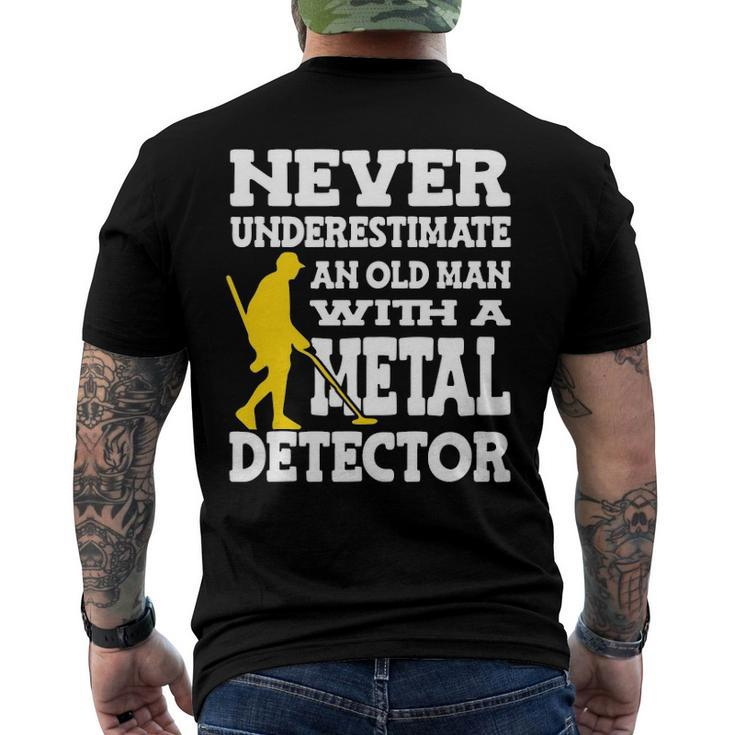 Treasure Hunter Metal Detecting Detectorist Dirt Fishing Men's Back Print T-shirt