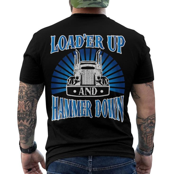 Trucker - 18 Wheeler Freighter Truck Driver Men's T-shirt Back Print