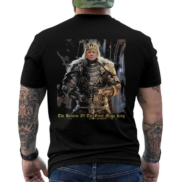 Trump King Of Avalon Maga King The Return Of The Great Maga King Men's Back Print T-shirt