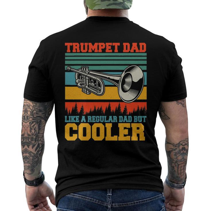 Trumpet Dad Definition Happy Fathers Day Trumpet Player Men's Back Print T-shirt