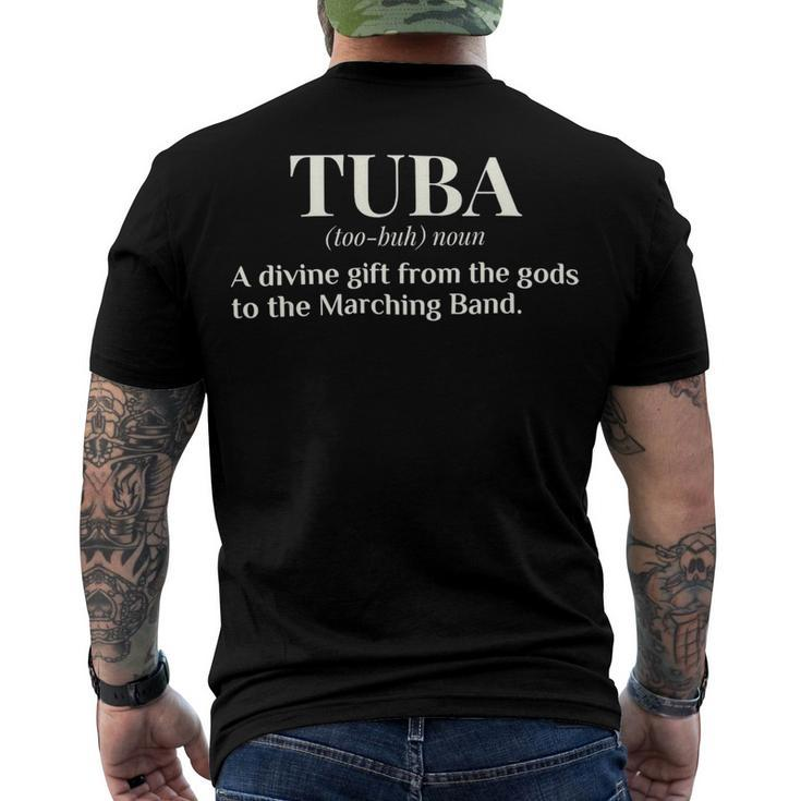 Tuba Definition Funny Marching Band Camp Gift T Shirt Men's Crewneck Short Sleeve Back Print T-shirt