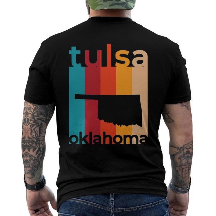 Tulsa Oklahoma Vintage Ok Retro Cutout Men's Back Print T-shirt