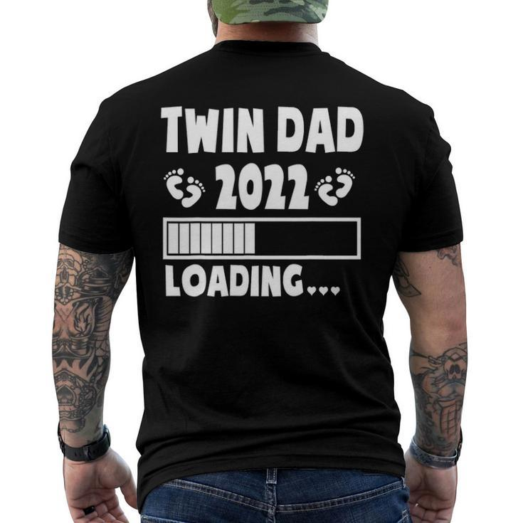 Twin Dad Of Twins 2022 Expecting Twin Dad Fathers Day Cute Men's Back Print T-shirt