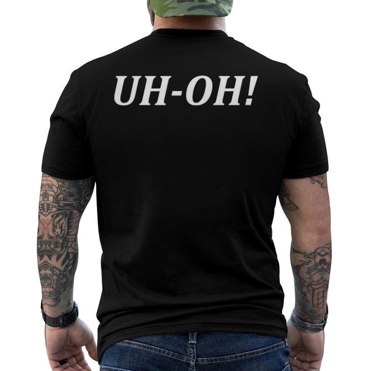 Uh-Oh Expression Emotions Men's Back Print T-shirt