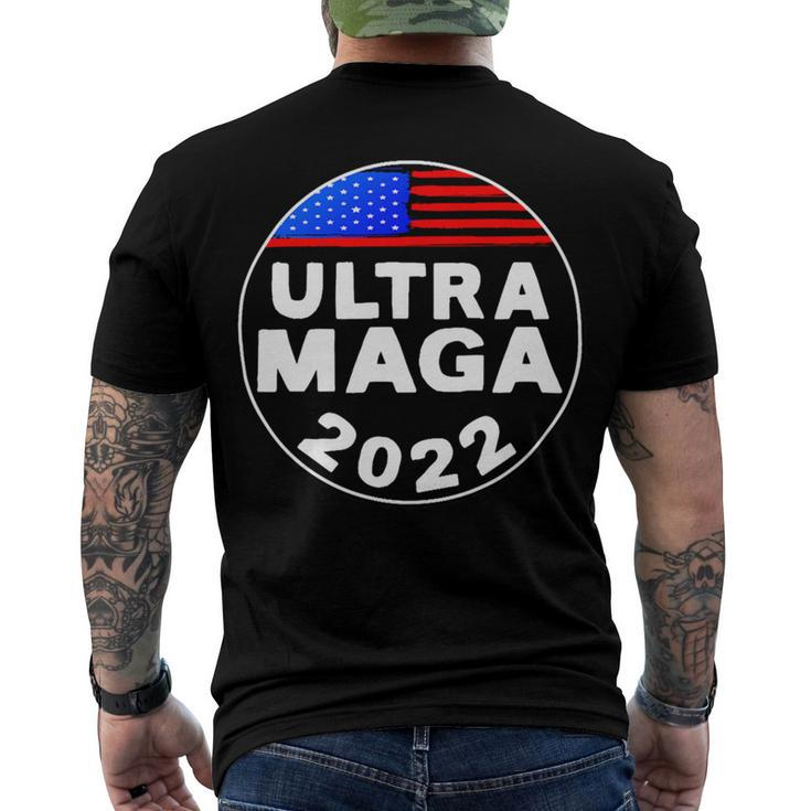Ultra Maga Donald Trump Joe Biden America Men's Crewneck Short Sleeve Back Print T-shirt