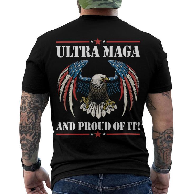 Ultra Maga Eagle Vintage  Men's Crewneck Short Sleeve Back Print T-shirt