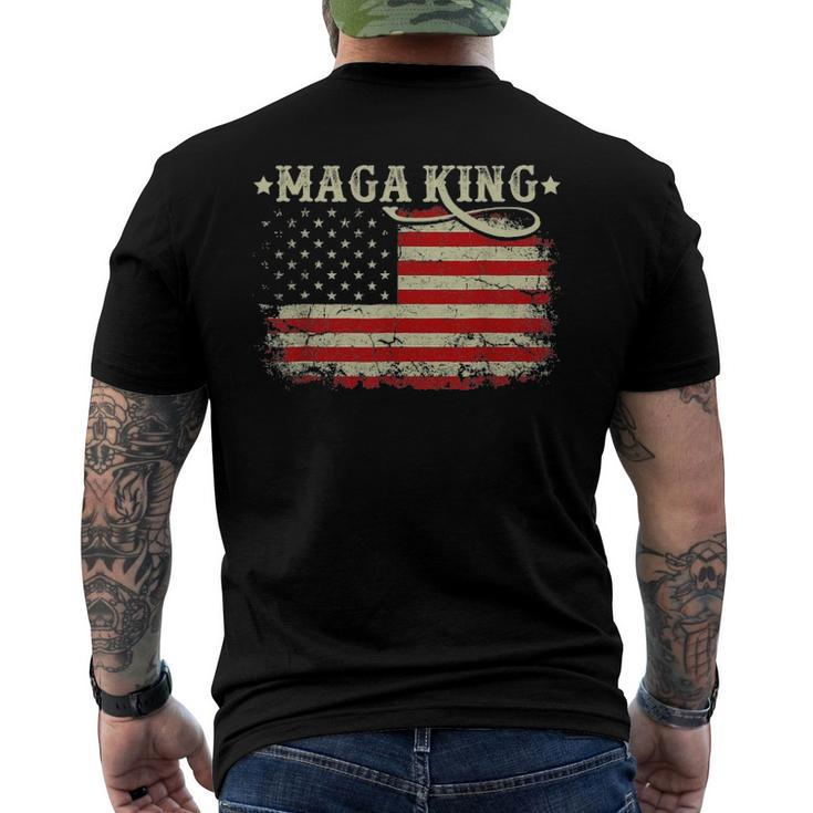 Ultra Maga King Vintage American Flag Ultra-Maga Retro Men's Back Print T-shirt