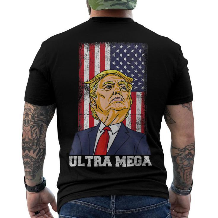 Ultra Maga Shirt Funny Anti Biden Us Flag Men's Crewneck Short Sleeve Back Print T-shirt