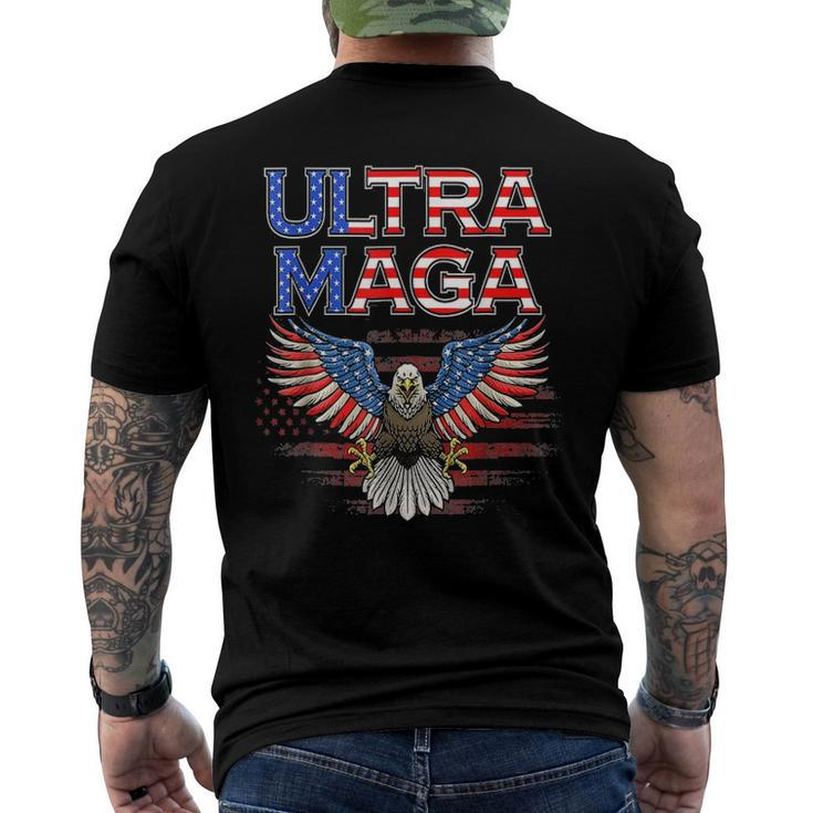 Ultra Maga United State Flag Proud Ultra-Maga Men's Back Print T-shirt