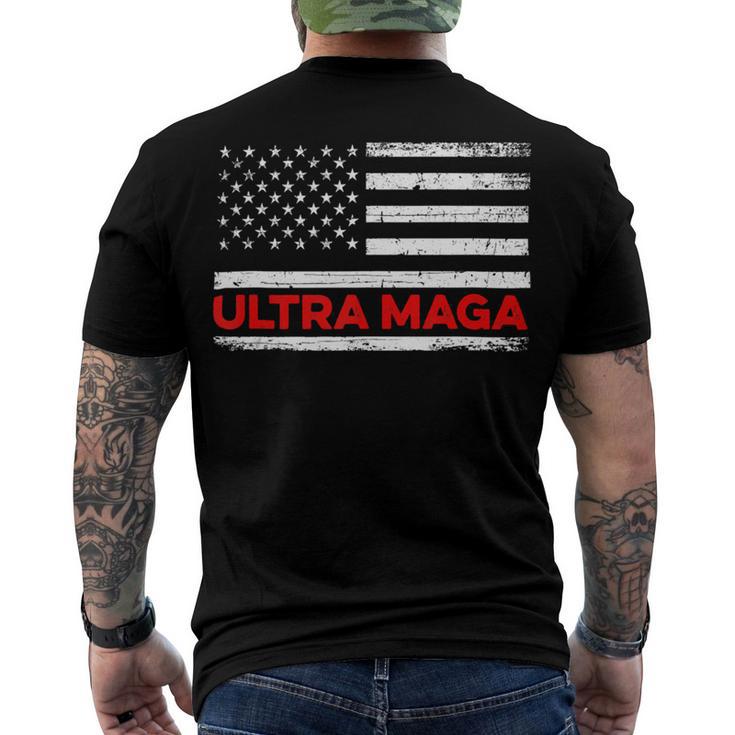 Ultra Maga United State Flag V2 Men's Crewneck Short Sleeve Back Print T-shirt