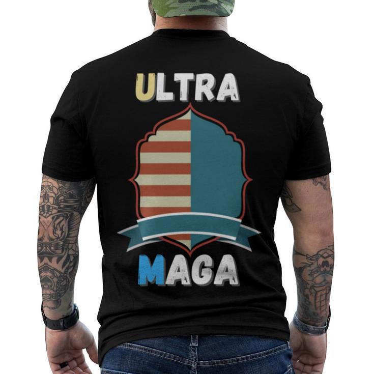 Ultra Mega Great Quote To Support Trump Men's Crewneck Short Sleeve Back Print T-shirt