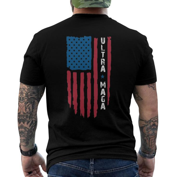 Ultra Mega Patriotic Trump Republicans Usa Flag Apparel Tee Men's Back Print T-shirt
