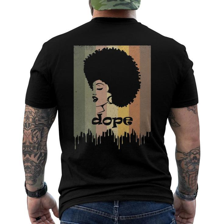 Unapologetically Dope Vintage Retro Black History Month Men's Back Print T-shirt