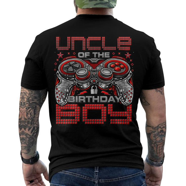 Uncle Of The Birthday Boy Video Gamer Birthday Party Family Men's T-shirt Back Print