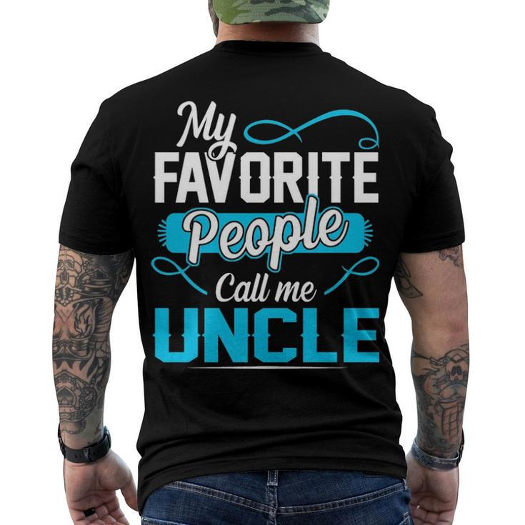 Uncle My Favorite People Call Me Uncle Men's T-Shirt Back Print