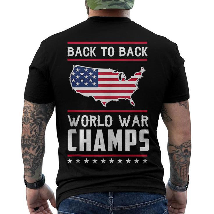 Back To Back Undefeated World War Champs Men's T-shirt Back Print