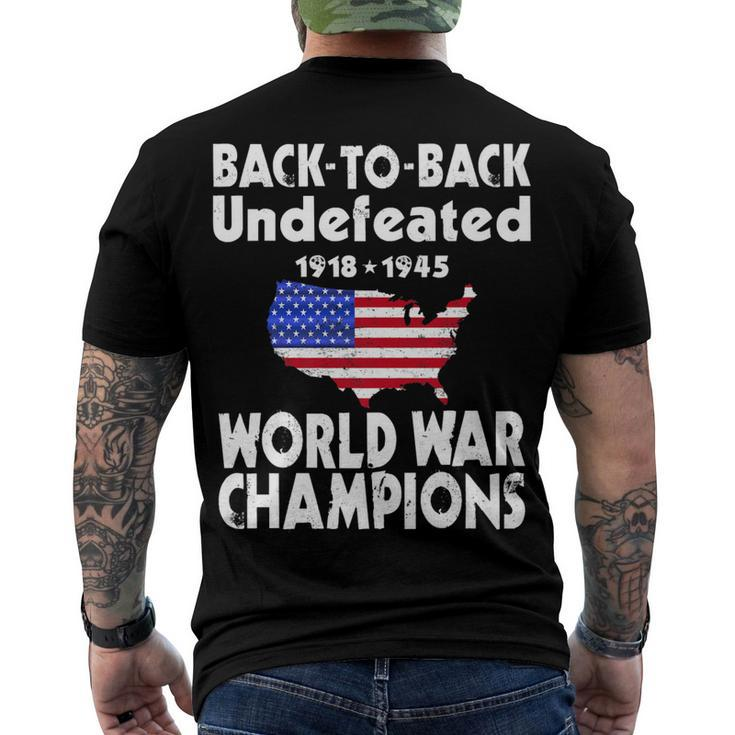 Back To Back Undefeated World War Champs Men's T-shirt Back Print