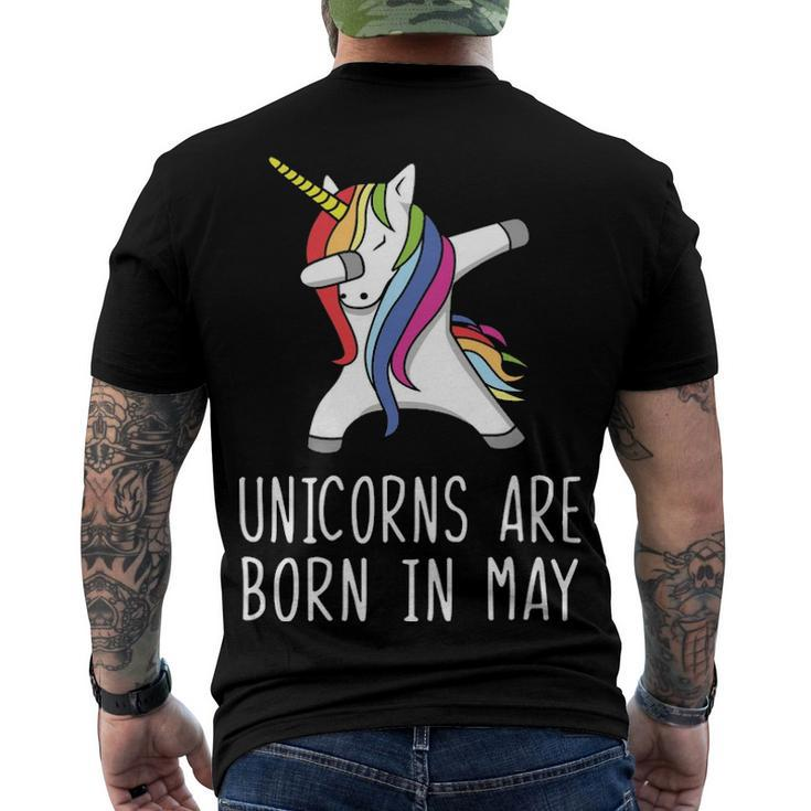 Unicorns Are Born In May Men's Crewneck Short Sleeve Back Print T-shirt