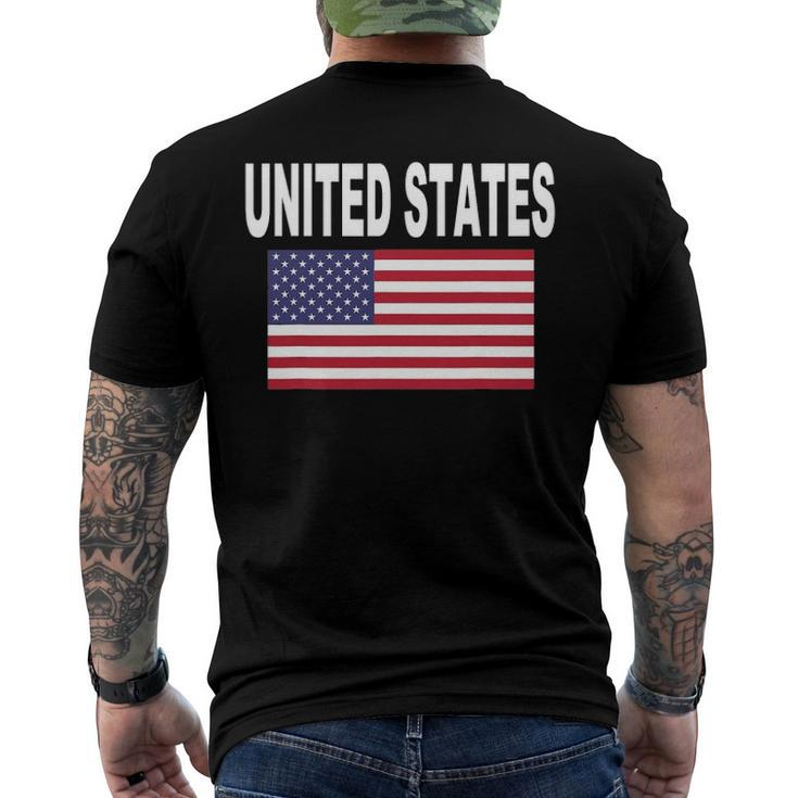 United States Flag Cool Usa American Flags Top Tee Men's Back Print T-shirt