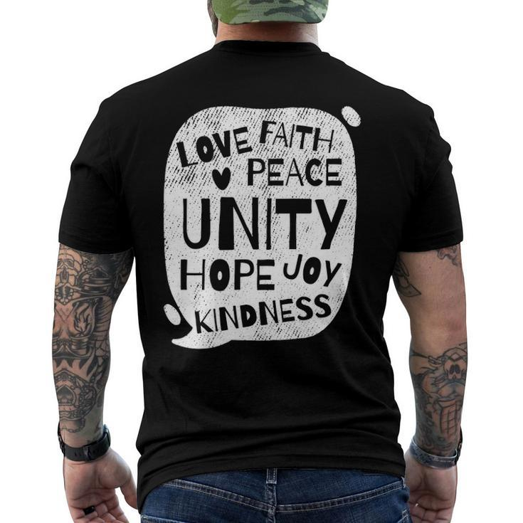 Unity Day Orange Peace Love Spread Kindness Men's Back Print T-shirt