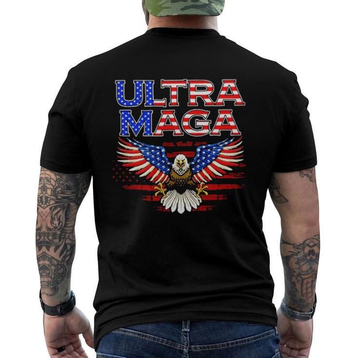 Us Bald Eagles Ultra Maga American Flag Patriotic Men's Back Print T-shirt