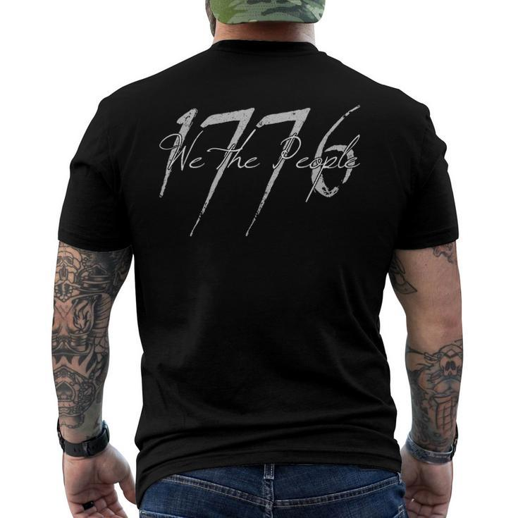 Womens US Constitution Day 1776 We The People V-Neck Men's Back Print T-shirt