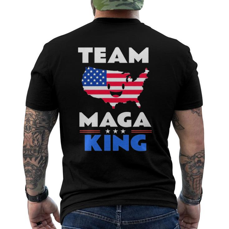 Usa American Flag Patriot Team The Great Maga King Men's Back Print T-shirt
